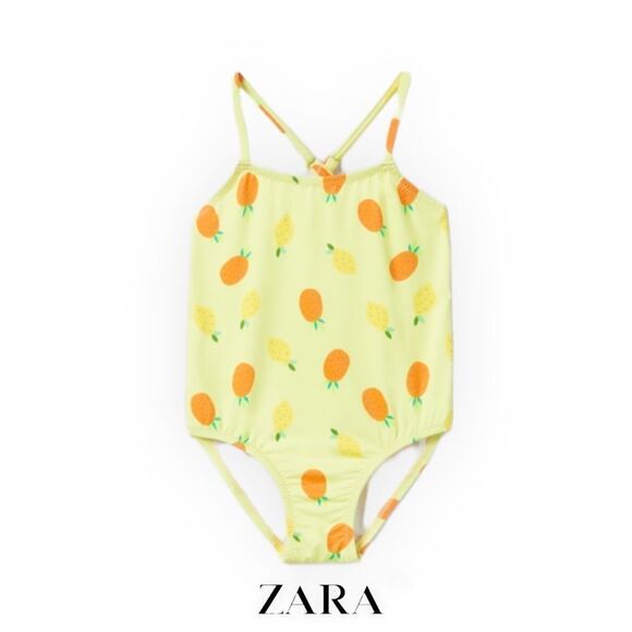 ZARA Kids | Yellow | FRUIT SWIMSUIT - Picture 1 of 6